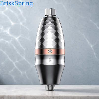 High Flow 16L/Min Inline Shower Water Filter for Chlorine Reduction with Replaceable Cartridge