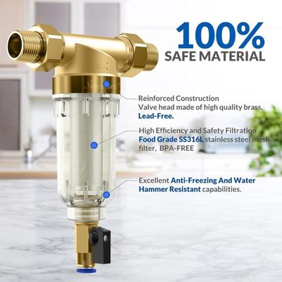 40 Mikrometer Flushable-Filtrations-Drehbeschleunigung hinunter Wasser filtern vor für Haus