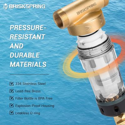 BPA-freier 40 Mikron Spin Down-Sedimentfilter verhindert Schuppen und Korrosion