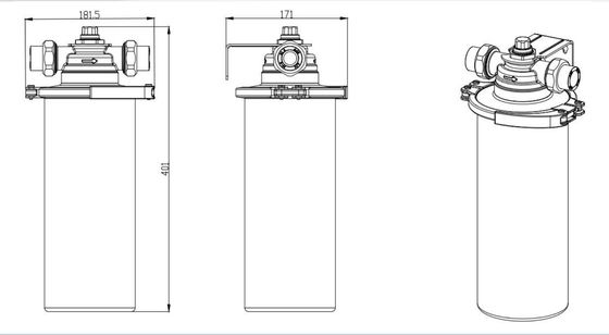 5 Mikron 304 Edelstahl-Wasservorfilter mit manuellem Druckentlastungsventil für eine überlegene Filtration