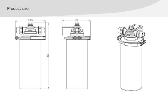Filter aus Edelstahl für das gesamte Haus mit Anti-Clog-Design Entfernen von Verfärbungen und Wasserdruck 0,1 0,7 MPa