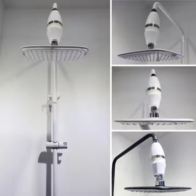 Kompakter, hocheffizienter Wasserenthärter für den Hausgebrauch. Stilvolles Design. Lösung zur Verhinderung von Kalkablagerungen. Einfache Installation.