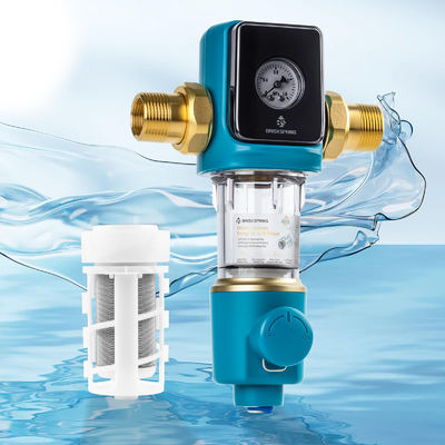 Automatischer Spülfilter mit 40 Mikron, BPA-freiem Siphon-System für die Vorfiltration von Hauswasser