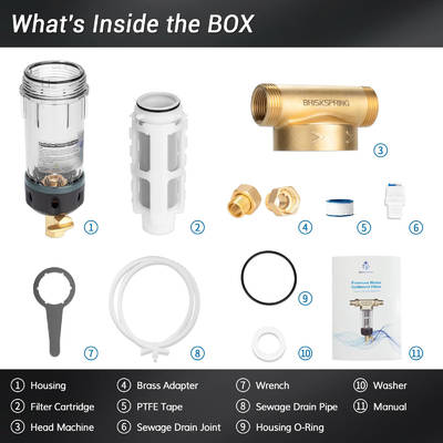 High-End wiederverwendbarer Rückwasser-Sedimentfilter mit doppelseitigem Schaben und Tiefenreinigung für den gesamten Hausgebrauch