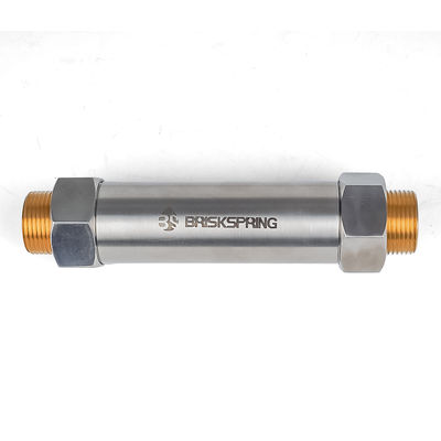 Kompakter Wasserenthärter DN25 mit 3/4" Gewinde, Edelstahlgehäuse