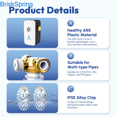 Wasserentkalker Anti-Kalk-Filter, salzfreie Enthärtungsalternative für Küche, Bad & Rohrp Pflege