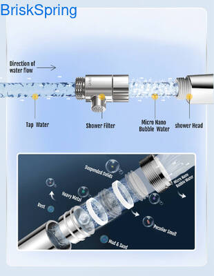 Mikro-Nano-Blasengenerator mit 100 Milliarden Blasen pro Liter, 0,001-0,1 mm Blasendurchmesser für 20 % Wasserersparnis beim Duschen