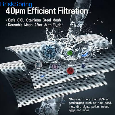 NSF-zertifizierter 316L Edelstahlnetz-Wasservorfilter mit 6T/h Durchflussrate und intelligenter Touch-Steuerung