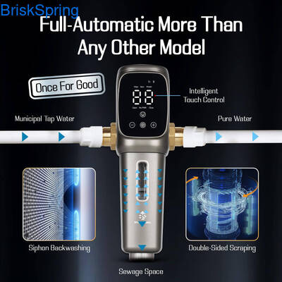 NSF-zertifizierter 316L Edelstahlnetz-Wasservorfilter mit 6T/h Durchflussrate und intelligenter Touch-Steuerung