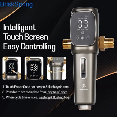 40 Mikron vollautomatischer wiederverwendbarer Spin-Down-Sedimentfilter für die Vorfiltration von Wasser im ganzen Haus