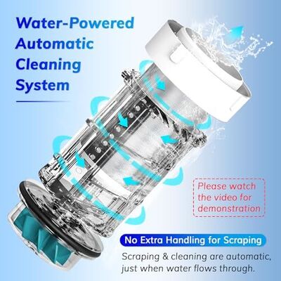 Zehnte Generation Ganzhaus-Wasser Vorfilter mit 40 µm Filtrationsgenauigkeit, wassergetriebener Reinigung und wiederverwendbarem Netzfilter