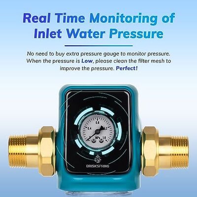 Zehnte Generation Ganzhaus-Wasser Vorfilter mit 40 µm Filtrationsgenauigkeit, wassergetriebener Reinigung und wiederverwendbarem Netzfilter