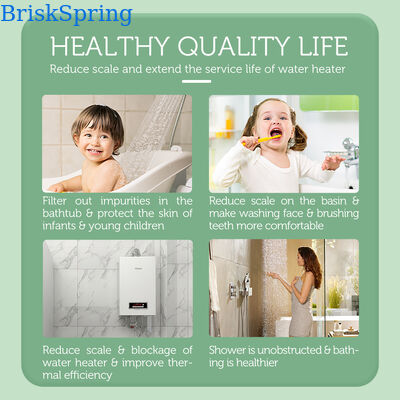 High Flow 16L/Min Inline Shower Water Filter for Chlorine Reduction with Replaceable Cartridge