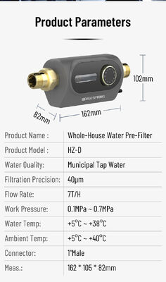 BriskSpring HZ-D 40 Mikrometer Ganzhaus Sediment Vorfilter mit 7 T / H Fluss und 360 Grad Drehinstallation