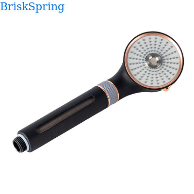 Luxus-Duschkopf mit schwarzer Roségold-Mikro-Nanoblasen-Technologie, 3 Sprühmodi und Wassersparfunktion