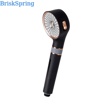 Luxus-Duschkopf mit schwarzer Roségold-Mikro-Nanoblasen-Technologie, 3 Sprühmodi und Wassersparfunktion