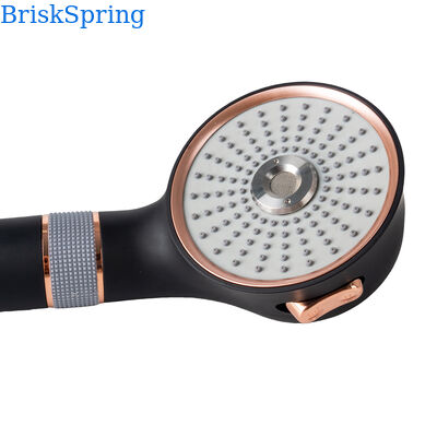Luxus-Duschkopf mit schwarzer Roségold-Mikro-Nanoblasen-Technologie, 3 Sprühmodi und Wassersparfunktion