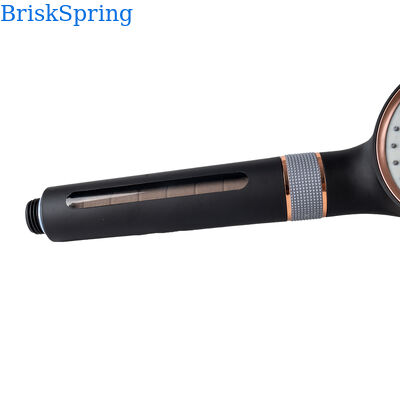 Luxus-Duschkopf mit schwarzer Roségold-Mikro-Nanoblasen-Technologie, 3 Sprühmodi und Wassersparfunktion