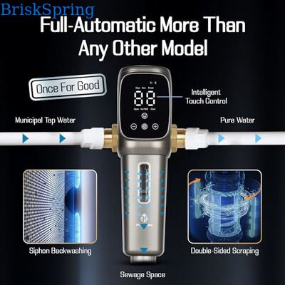 Fully Automatic Whole House Backwash Sediment Filter, Well Water Filtration System for Sand, Rust and Impurity Removal