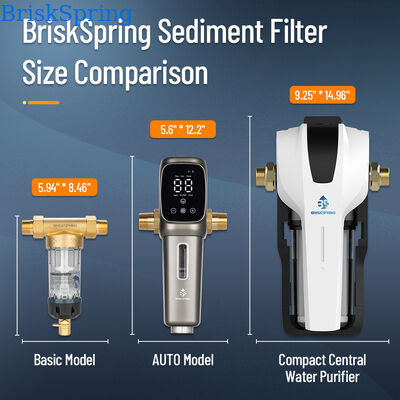 Compact Central Water Purifier with 15 L/min High Flow and Quick Replace Cartridge for Whole House Water Filtration