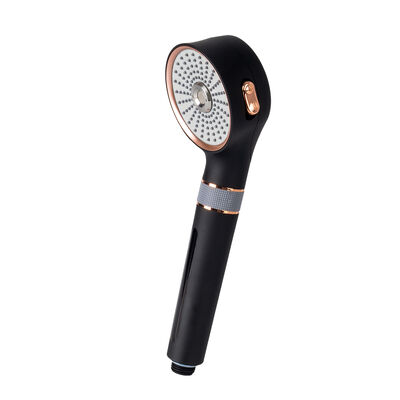 Schwarz-Rose-Gold-Mikro-Nano-Blasen-Duschkopf 3 Sprühmodi Wasser sparen Handdusche