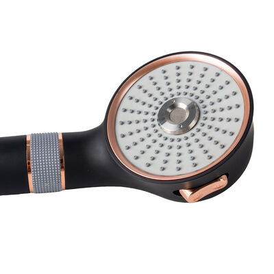 Schwarz-Rose-Gold-Mikro-Nano-Blasen-Duschkopf 3 Sprühmodi Wasser sparen Handdusche