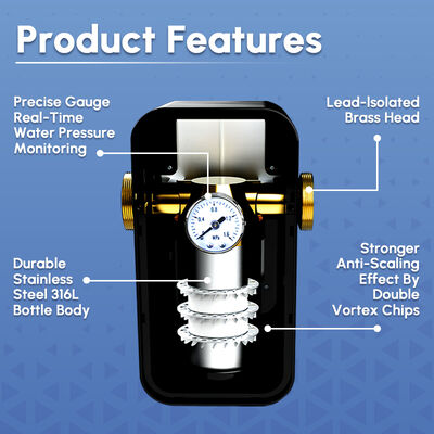 Whole House Water Descaler 5000L/H Flow Rate with 99.99% Anti-Bacterial Performance and No Electricity
