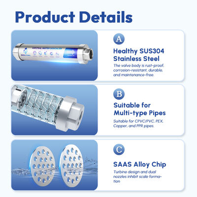 4 T/H Whole House Non Electric Water Descaler Physical Scale Inhibitor for Hard Water Treatment