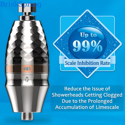 16L/Min High Flow Shower Water Filter with Replaceable Filter Cartridge for Chlorine Reduction Inline Shower Filter