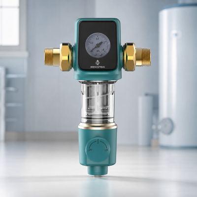 Zehnte Generation Ganzhaus-Wasser Vorfilter mit 40 µm Filtrationsgenauigkeit, wassergetriebener Reinigung und wiederverwendbarem Netzfilter