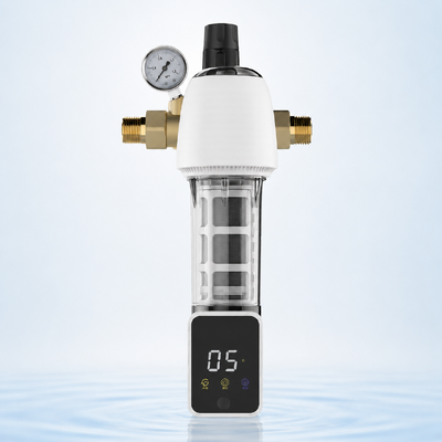 BriskSpring F3-W1-BS Ganzhaus Spin-Down Sediment-Vorfilter mit 40-Mikron-Filterung SUS316L Edelstahlgewebe und integriertem Manometer