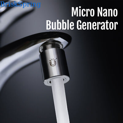 1440° Multi-Joint Rotation Micro Nano Bubble Faucet Aerator mit 1,09 × 108 ± 1,65 × 107 Partikeln/ml Blasenkonzentration und H59-1 Messing + SUS304 Edelstahlkonstruktion