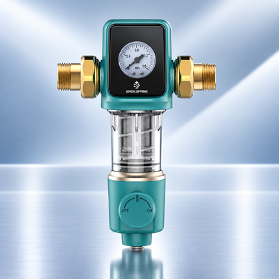 Zehnte Generation Ganzhaus-Wasser Vorfilter mit 40 µm Filtrationsgenauigkeit, wassergetriebener Reinigung und wiederverwendbarem Netzfilter